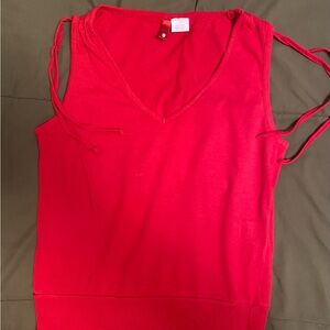 Red Sleeveless Women's Top